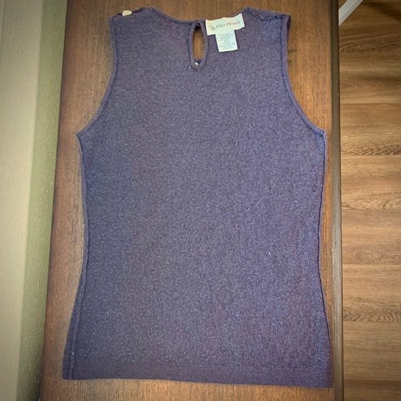 Vintage 90’s Sequined Wool/Angora Sweater/Vest, Sz SP - Picture 7 of 11